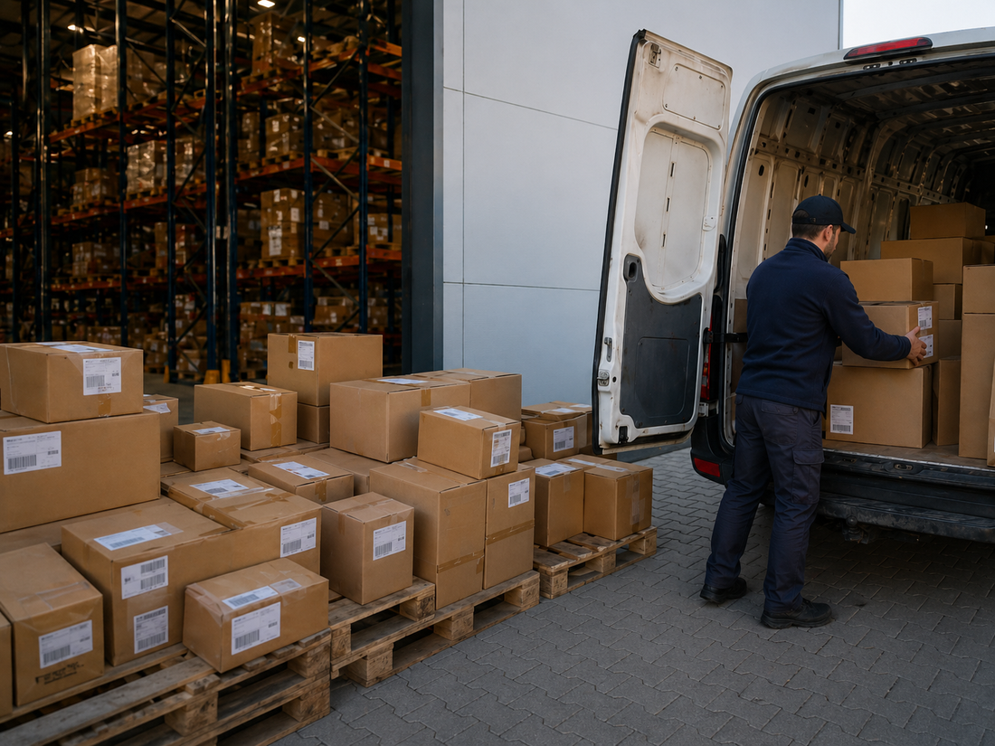 Handover of the shipment to the transport company