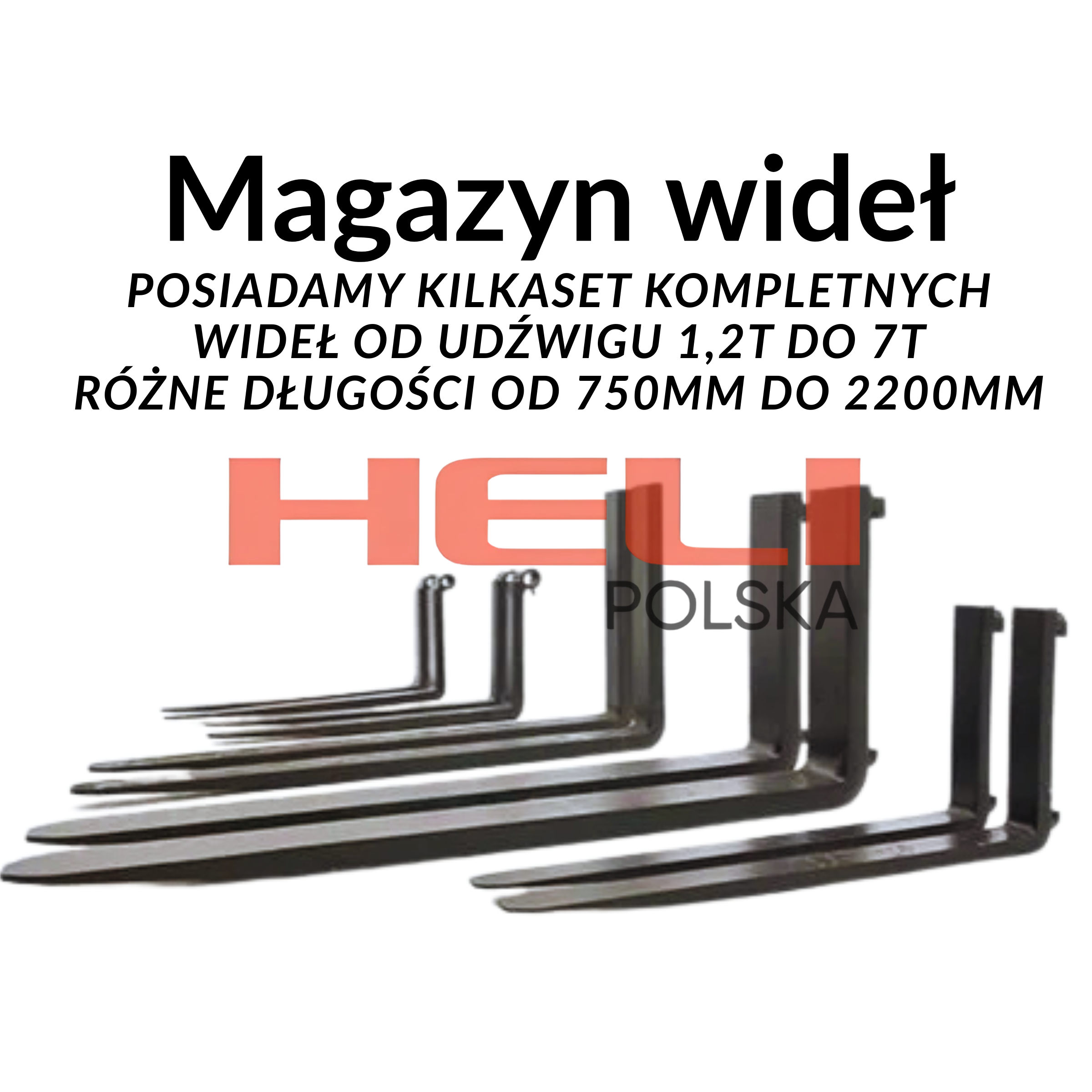 Complete forks length 1150mm carriage class 2A capacity 2.5T 120x40 mm