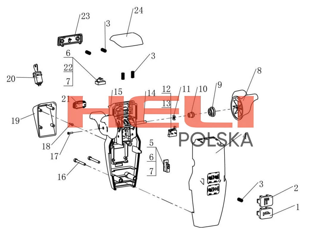 Sprężyna przycisków - nowa głowica - HELI POLSKA